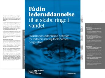 Billede af publikationens forside liggende ovenpå et opslag i publikationen.