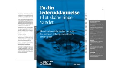 Billede af publikationens forside liggende ovenpå et opslag i publikationen.